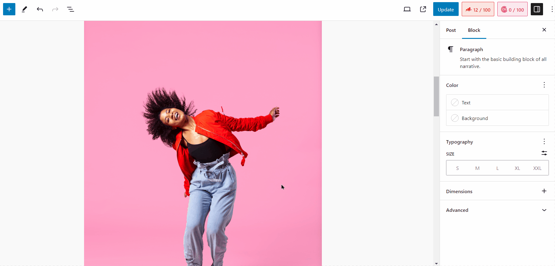 Generating an alt text for a post image using Content AI